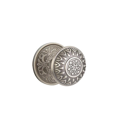 Emtek Lancaster Knob with Lancaster Rosette in Pewter