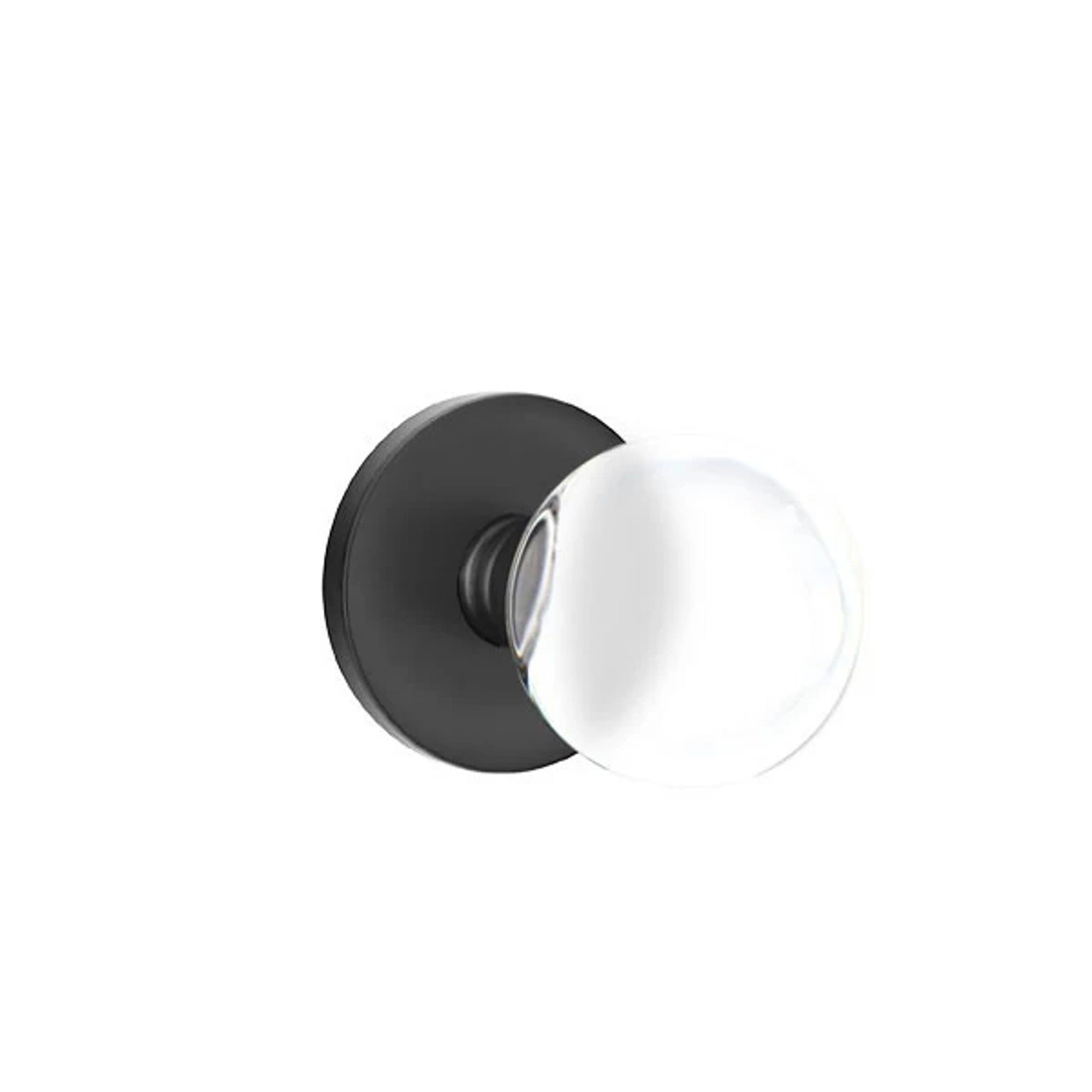 Emtek Bristol Knob with Disk Rosette in Flat Black