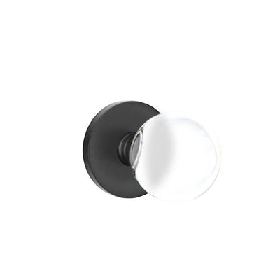Emtek Bristol Knob with Disk Rosette in Flat Black