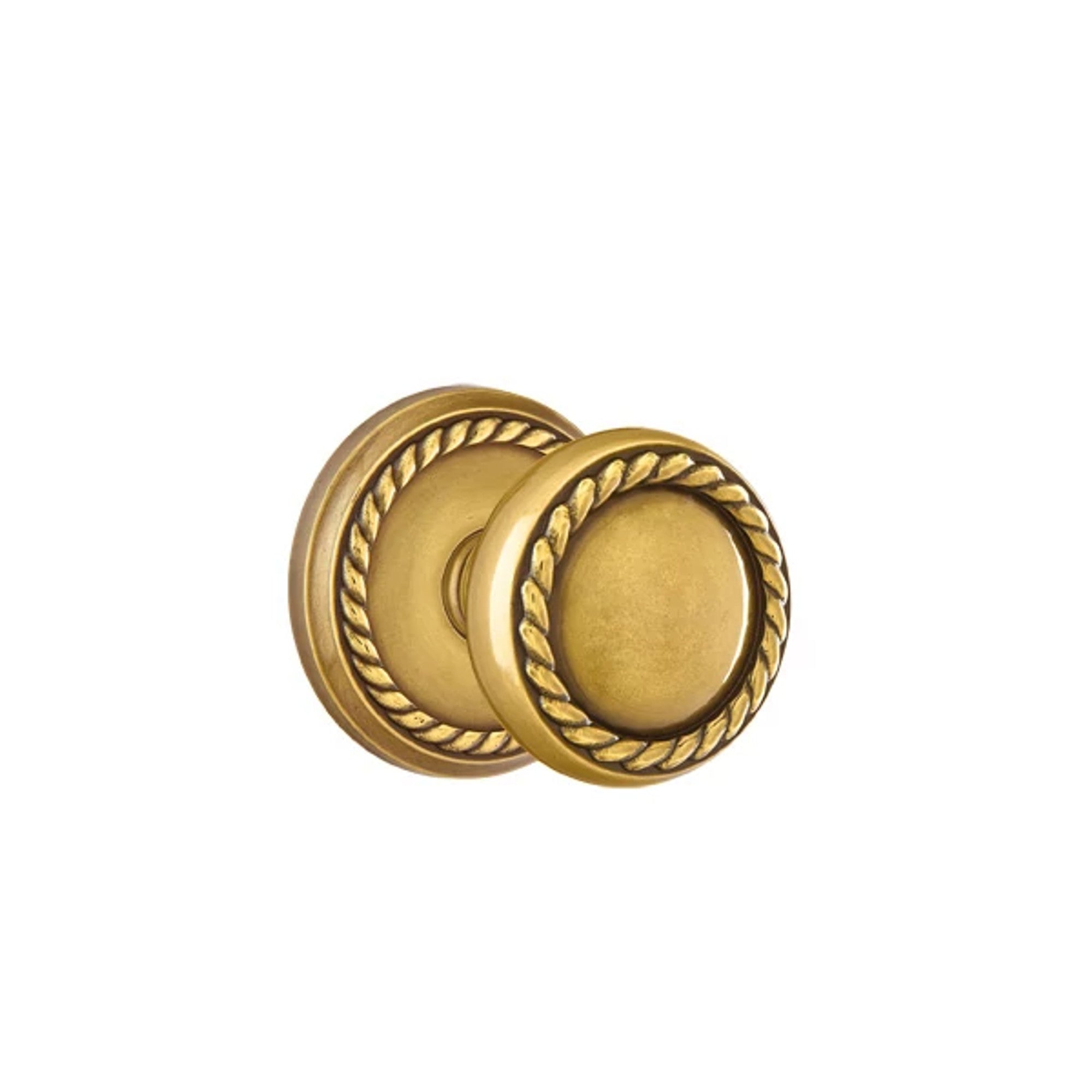 Emtek Rope Knob with Rope Rosette in French Antique