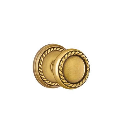 Emtek Rope Knob with Rope Rosette in French Antique