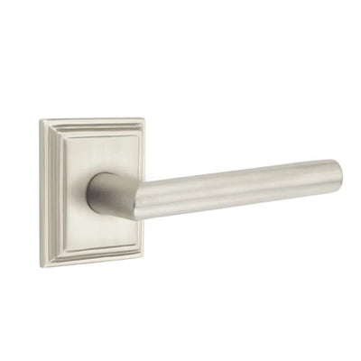 Emtek Stuttgart Lever with Wilshire Rosette in Satin Nickel