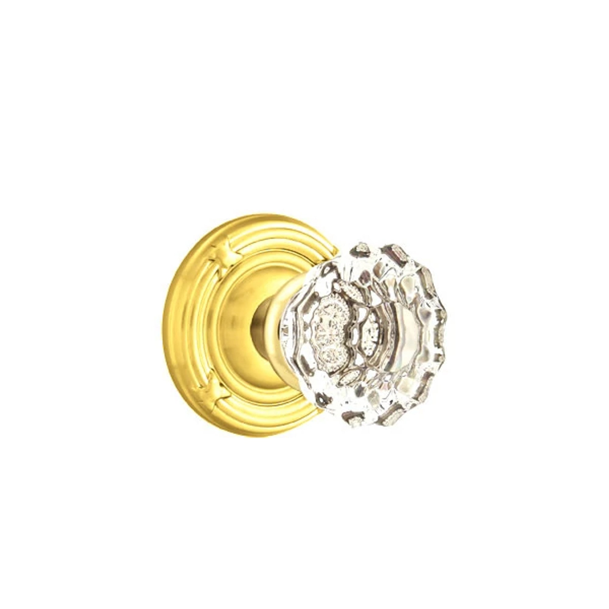 Emtek Astoria Knob with Ribbon & Reed Rosette in Polished Brass