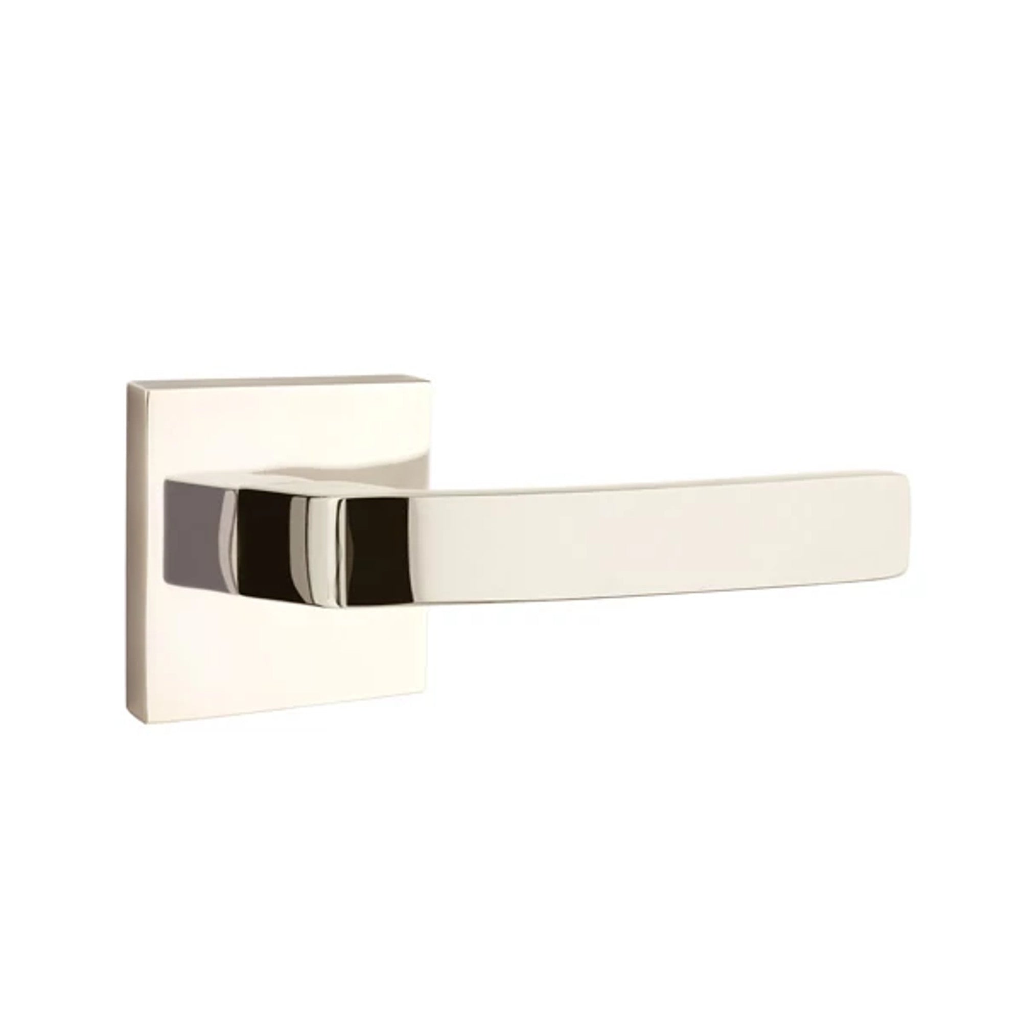 Emtek Breslin Lever with Square Rosette in Polished Nickel