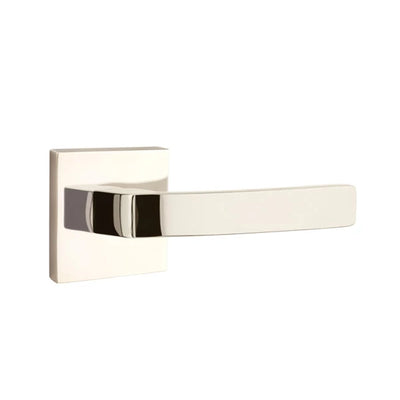 Emtek Breslin Lever with Square Rosette in Polished Nickel