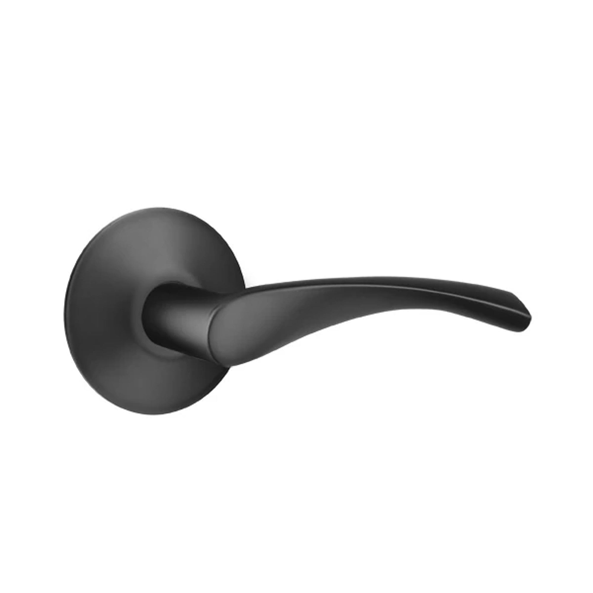 Emtek Triton Lever with Modern Rosette in Flat Black