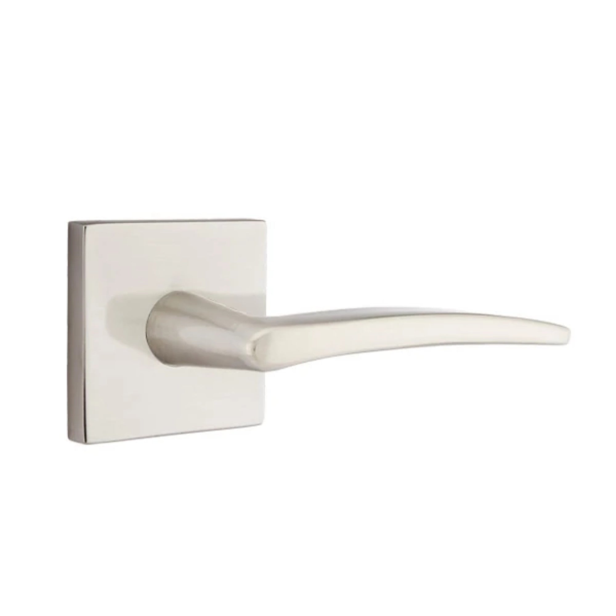 Emtek Poseidon Lever with Square Rosette in Satin Nickel