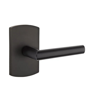 Emtek Mariposa Lever with #4 Rosette in Flat Black Bronze