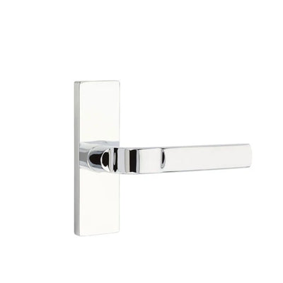 Emtek Aston Lever with Stretto 1-1/2" x 5" in Polished Chrome