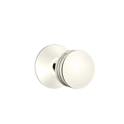 Emtek Bern Knob with Modern Rosette in Polished Nickel