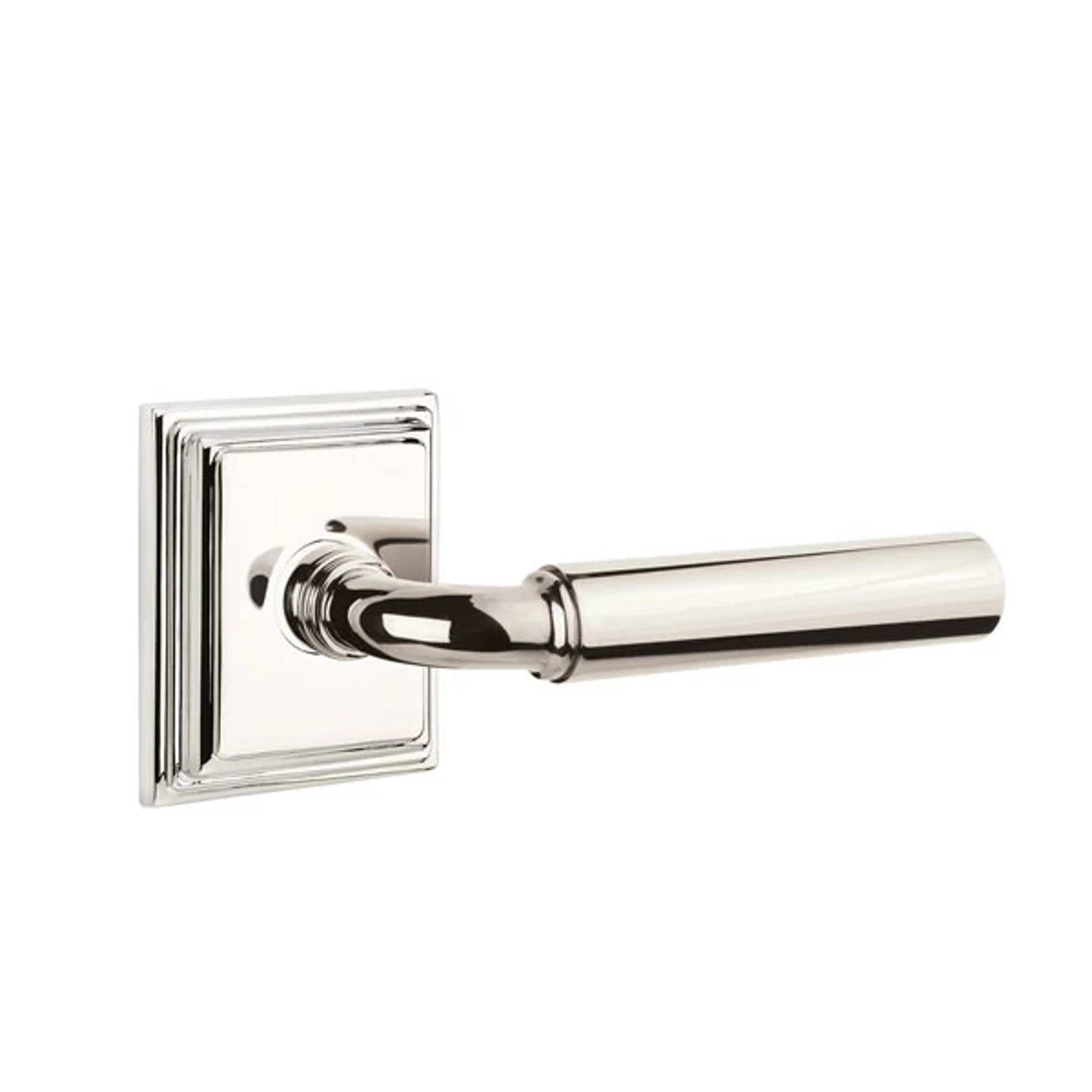 Emtek Manning Lever with Wilshire Rosette in Polished Nickel