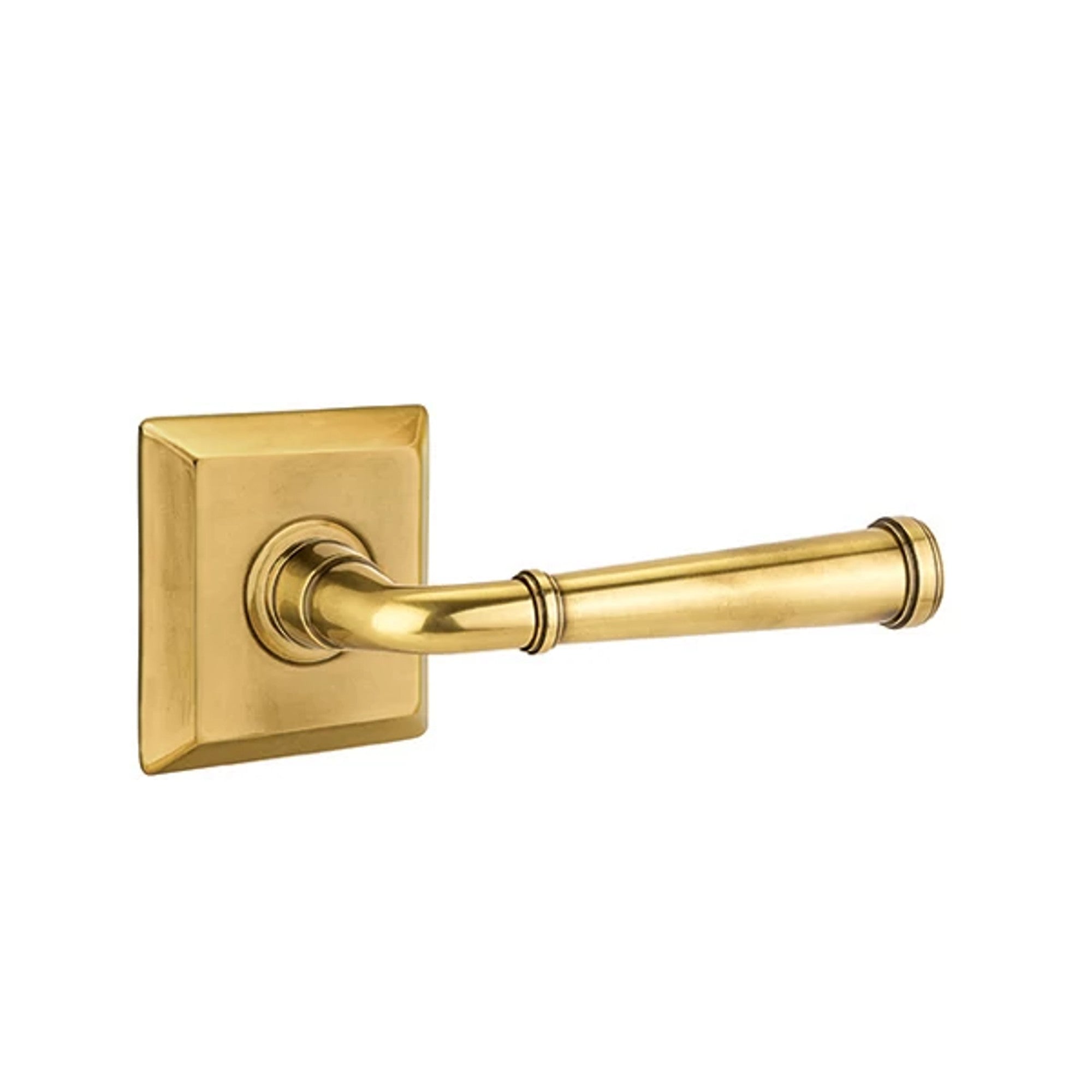 Emtek Merrimack Lever with Quincy Rosette in French Antique