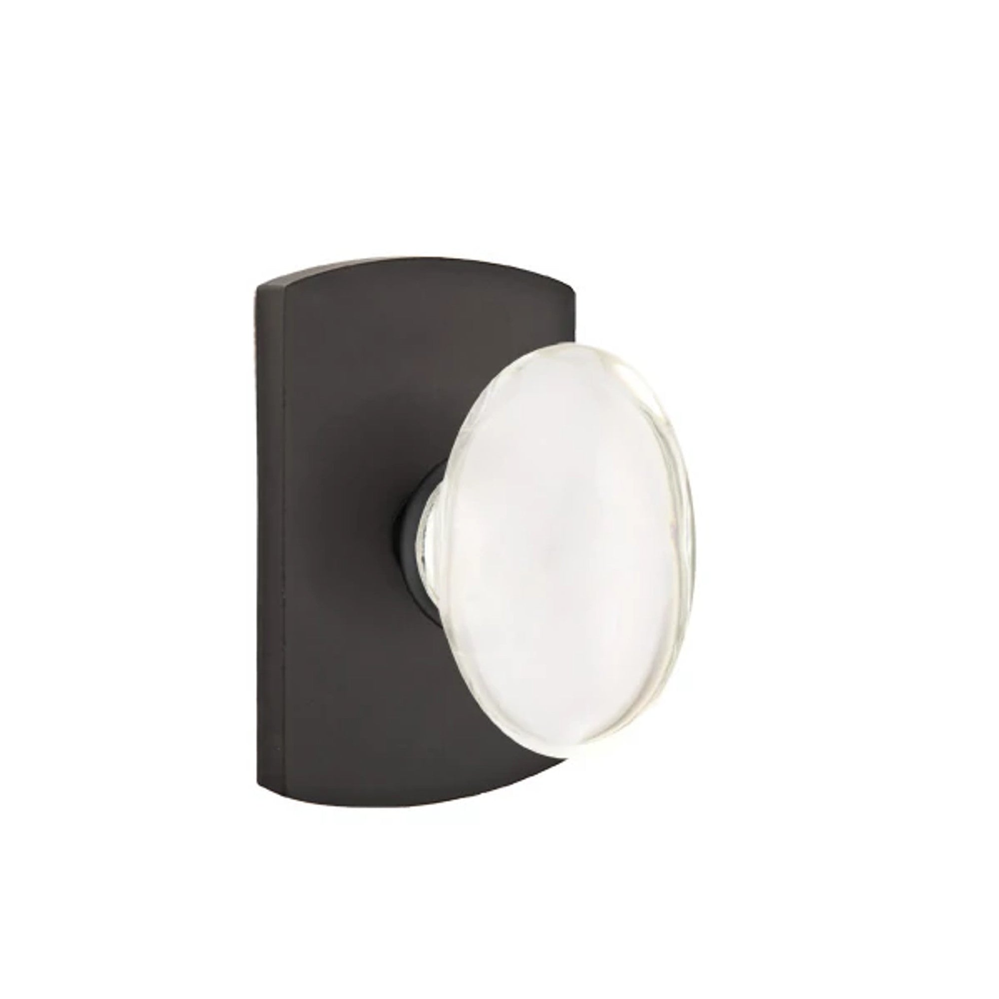 Emtek Hampton Knob with #4 Rosette in Flat Black Bronze