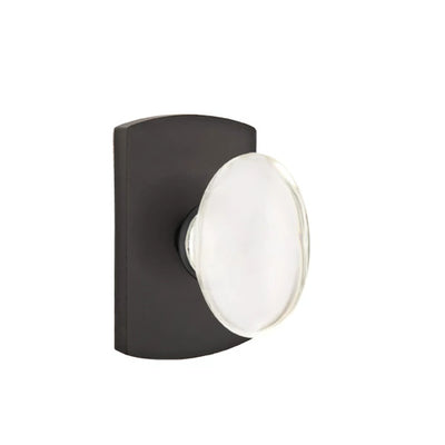 Emtek Hampton Knob with #4 Rosette in Flat Black Bronze