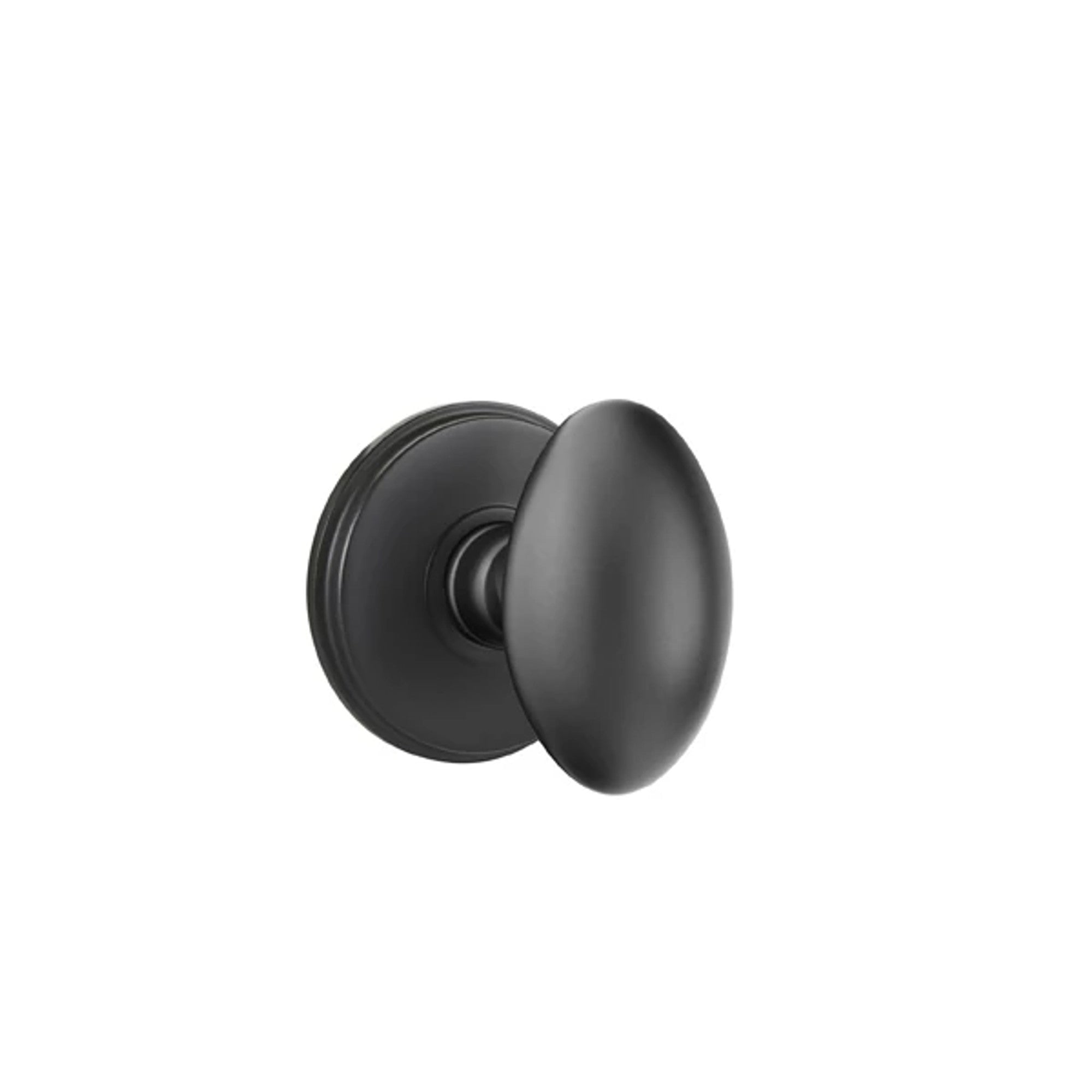 Emtek Egg Knob with Watford Rosette in Flat Black