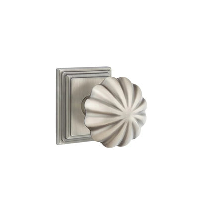 Emtek Melon Knob with Wilshire Rosette in Pewter
