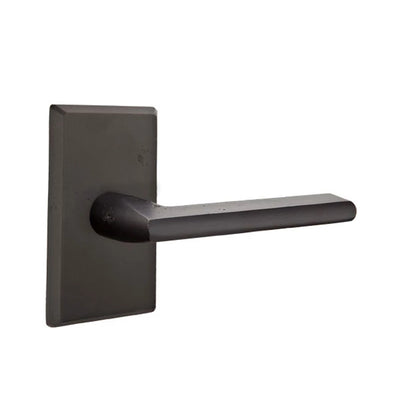 Emtek Lariat Lever with #3 Rosette in Flat Black Bronze