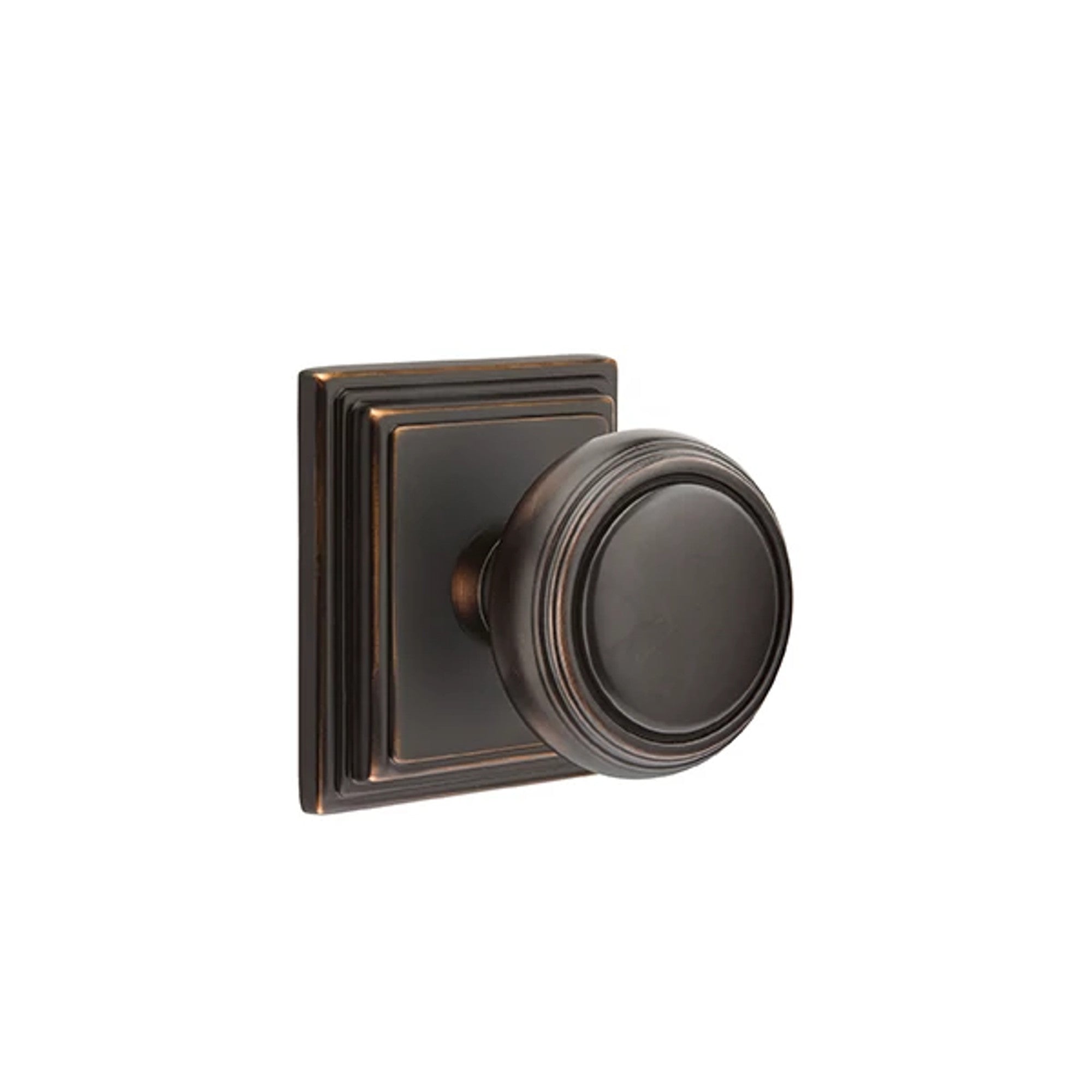 Emtek Norwich Knob with Wilshire Rosette in Oil Rubbed Bronze