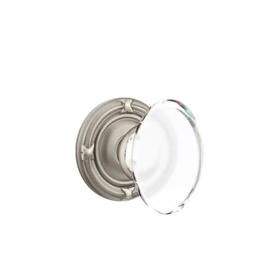 Emtek Hampton Knob with Ribbon & Reed Rosette in Pewter