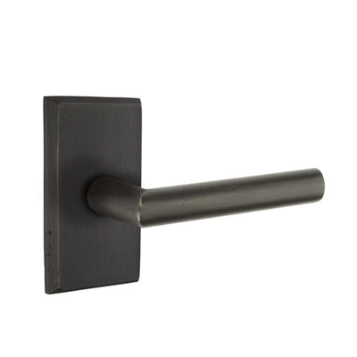 Emtek Mariposa Lever with #3 Rosette in Medium Bronze