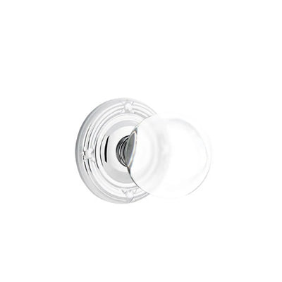 Emtek Bristol Knob with Ribbon & Reed Rosette in Polished Chrome