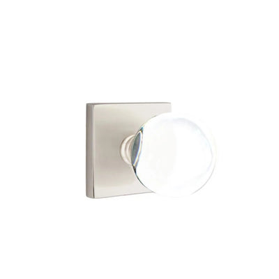 Emtek Bristol Knob with Square Rosette in Satin Nickel