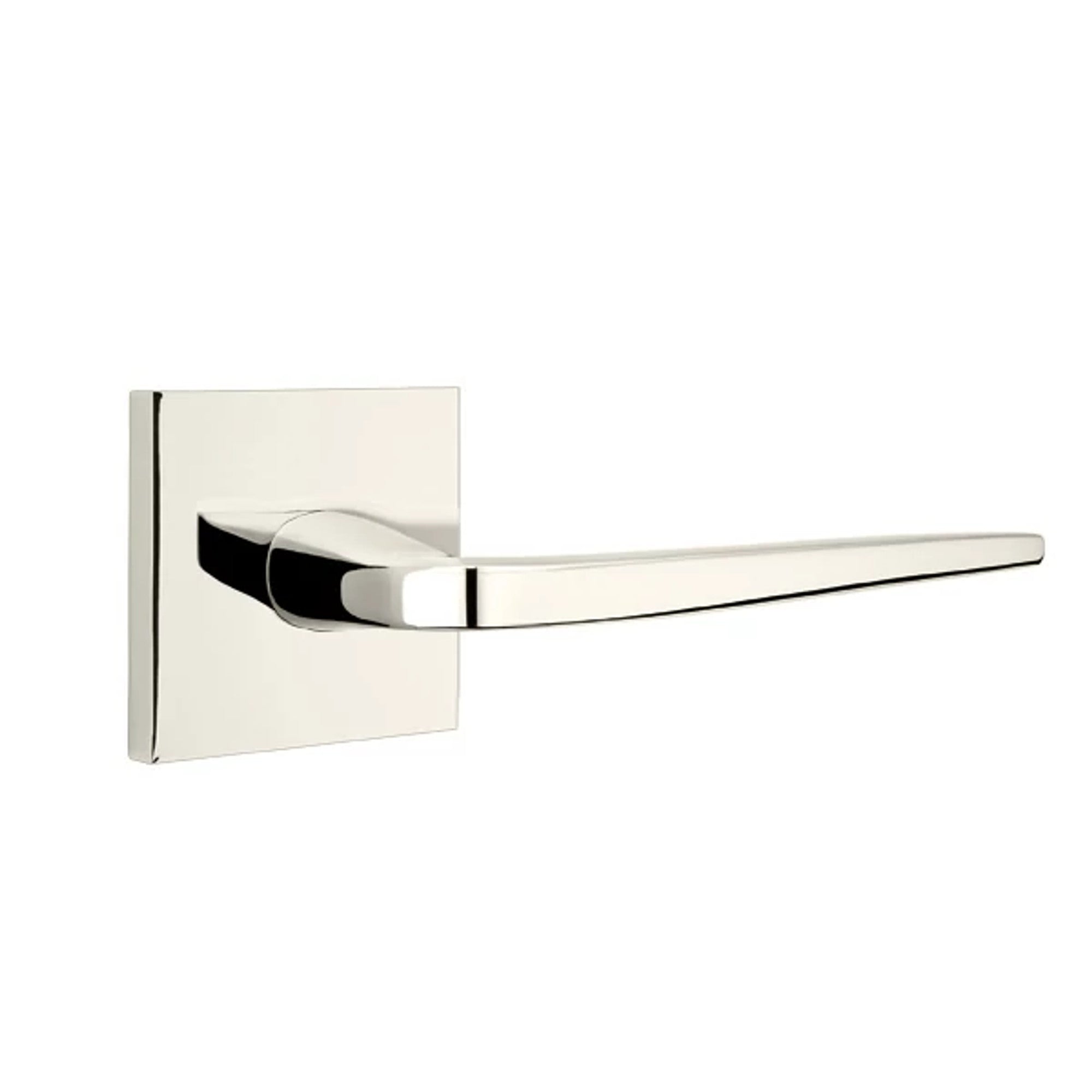 Emtek Athena Lever with Square Rosette in Polished Nickel