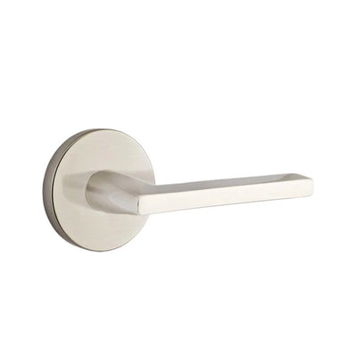 Emtek Helios Lever with Disk Rosette in Satin Nickel