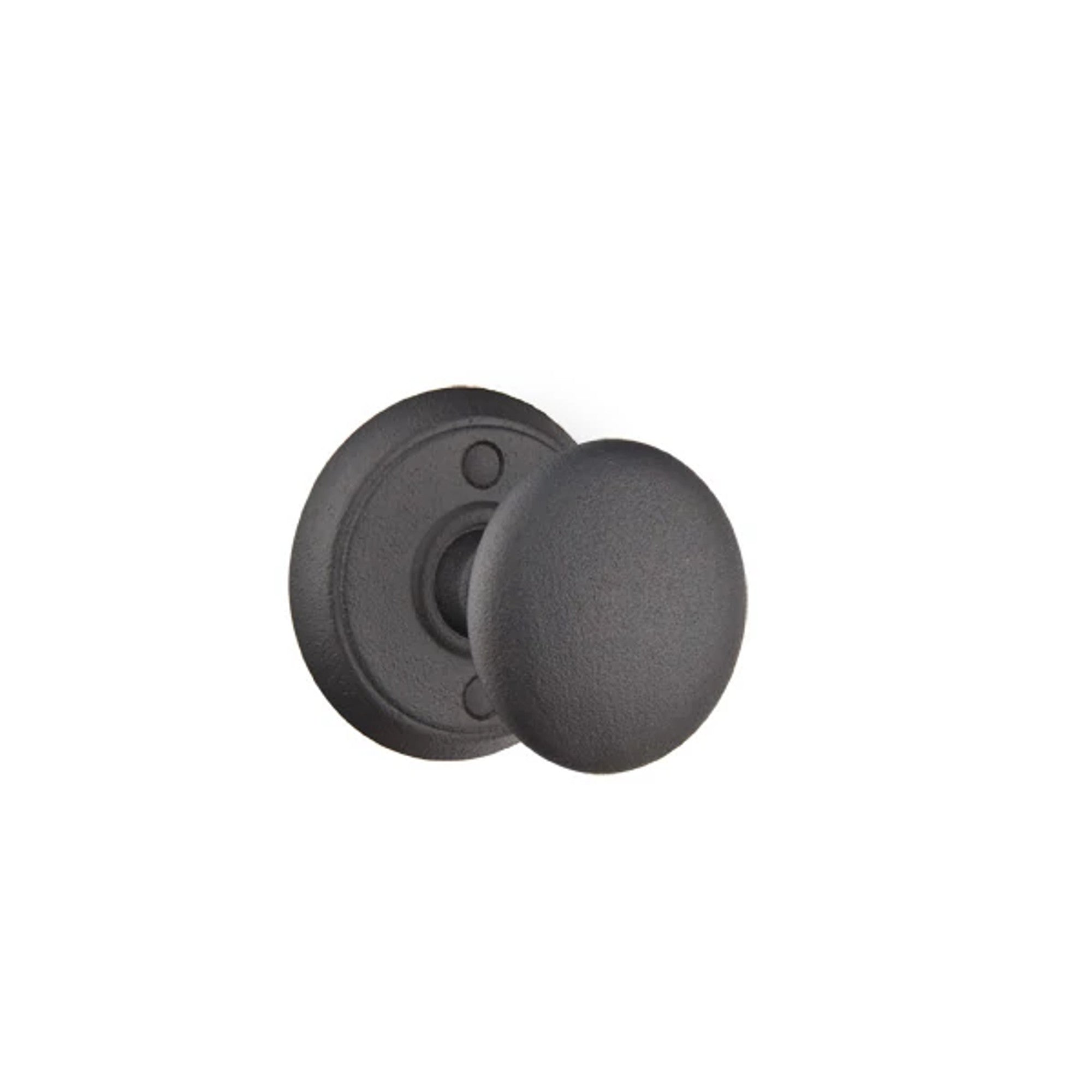 Emtek Jamestown Knob with #2 Rosette in Flat Black Steel