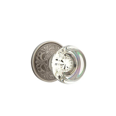 Emtek Georgetown Knob with Lancaster Rosette in Pewter