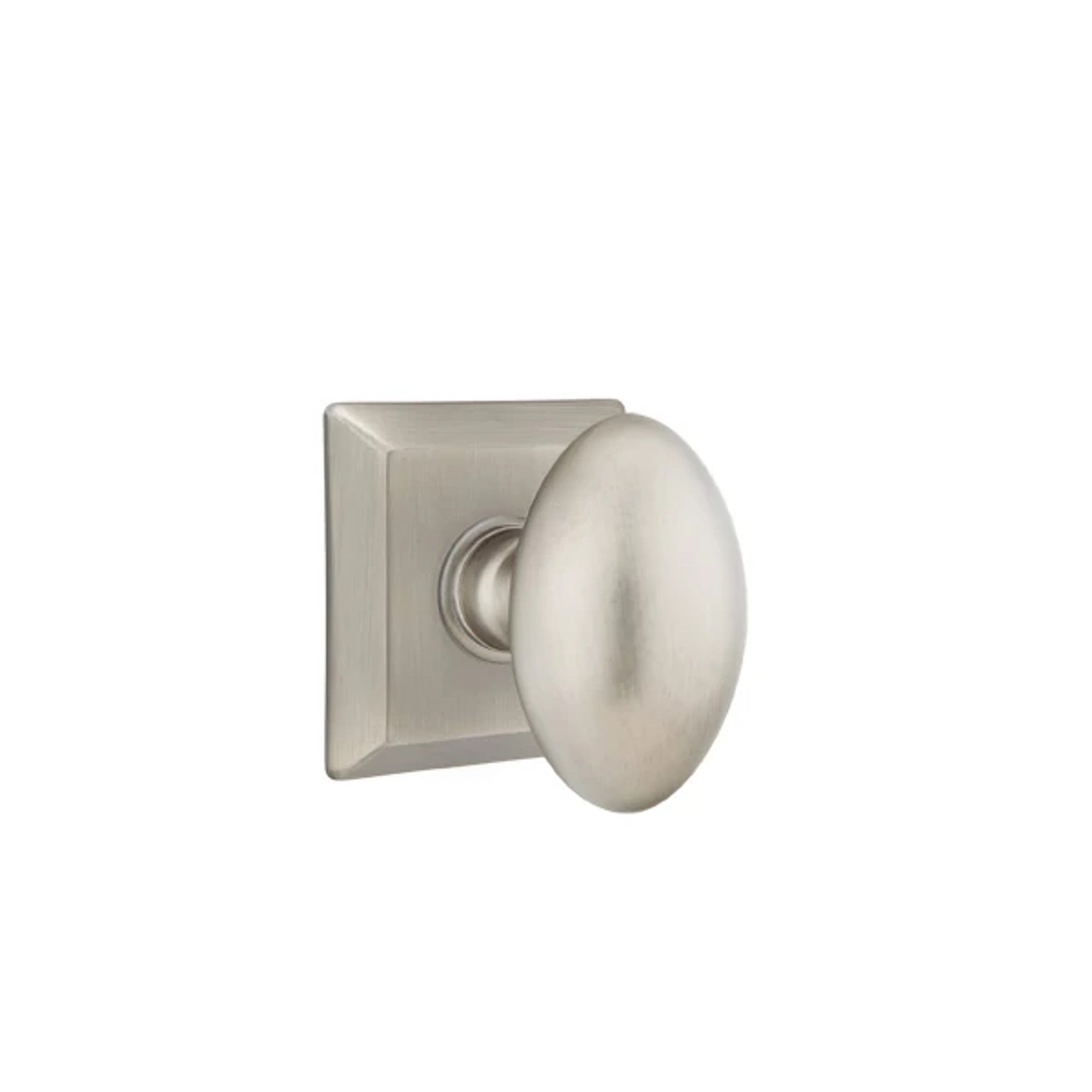 Emtek Egg Knob with Quincy Rosette in Pewter