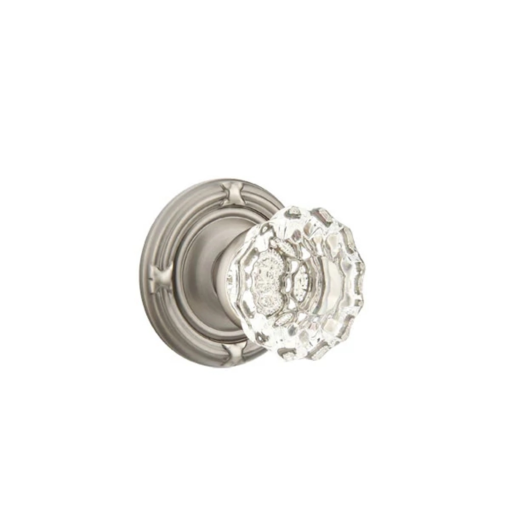 Emtek Astoria Knob with Ribbon & Reed Rosette in Pewter