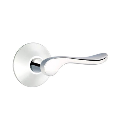 Emtek Luzern Lever with Modern Rosette in Polished Chrome