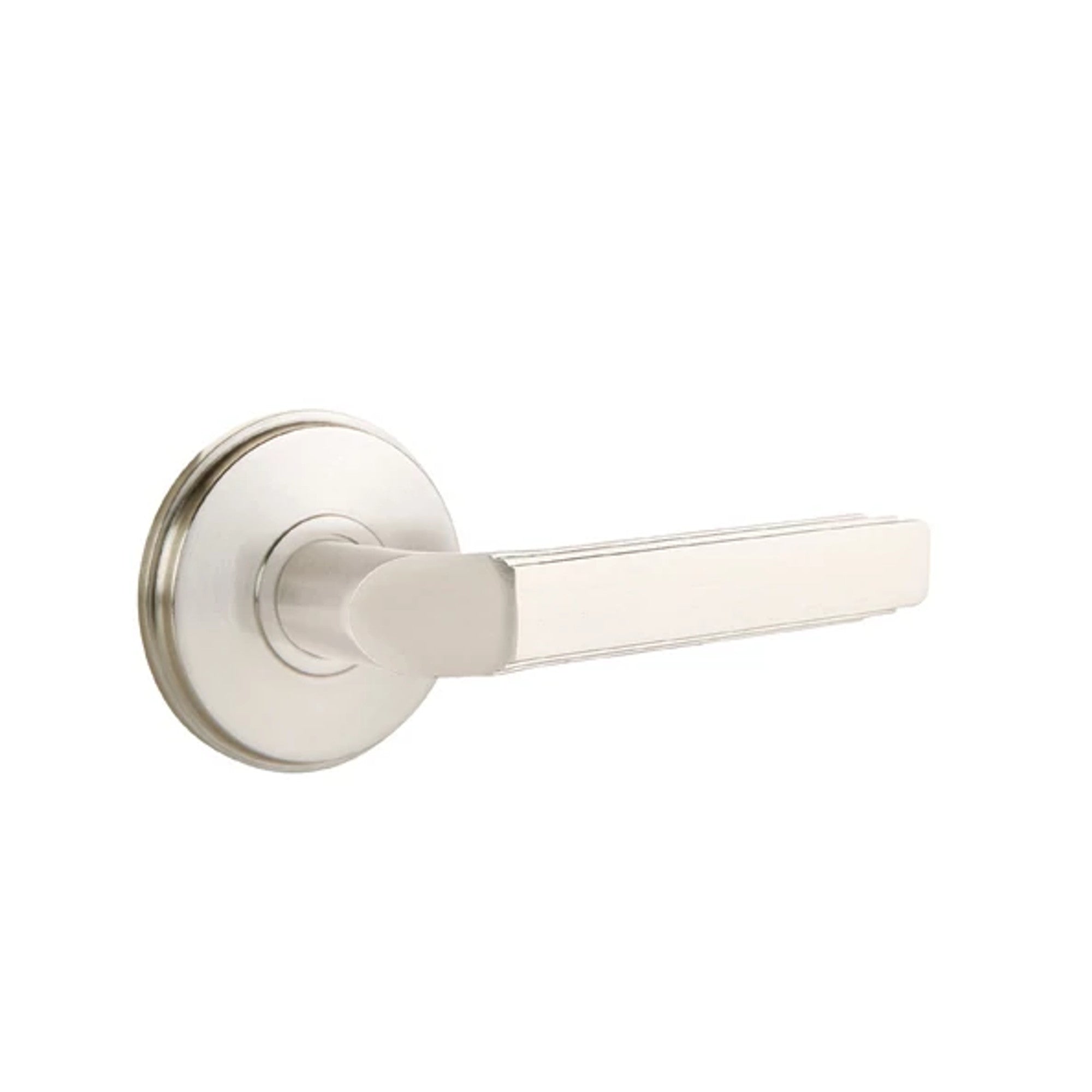 Emtek Milano Lever with Watford Rosette in Satin Nickel