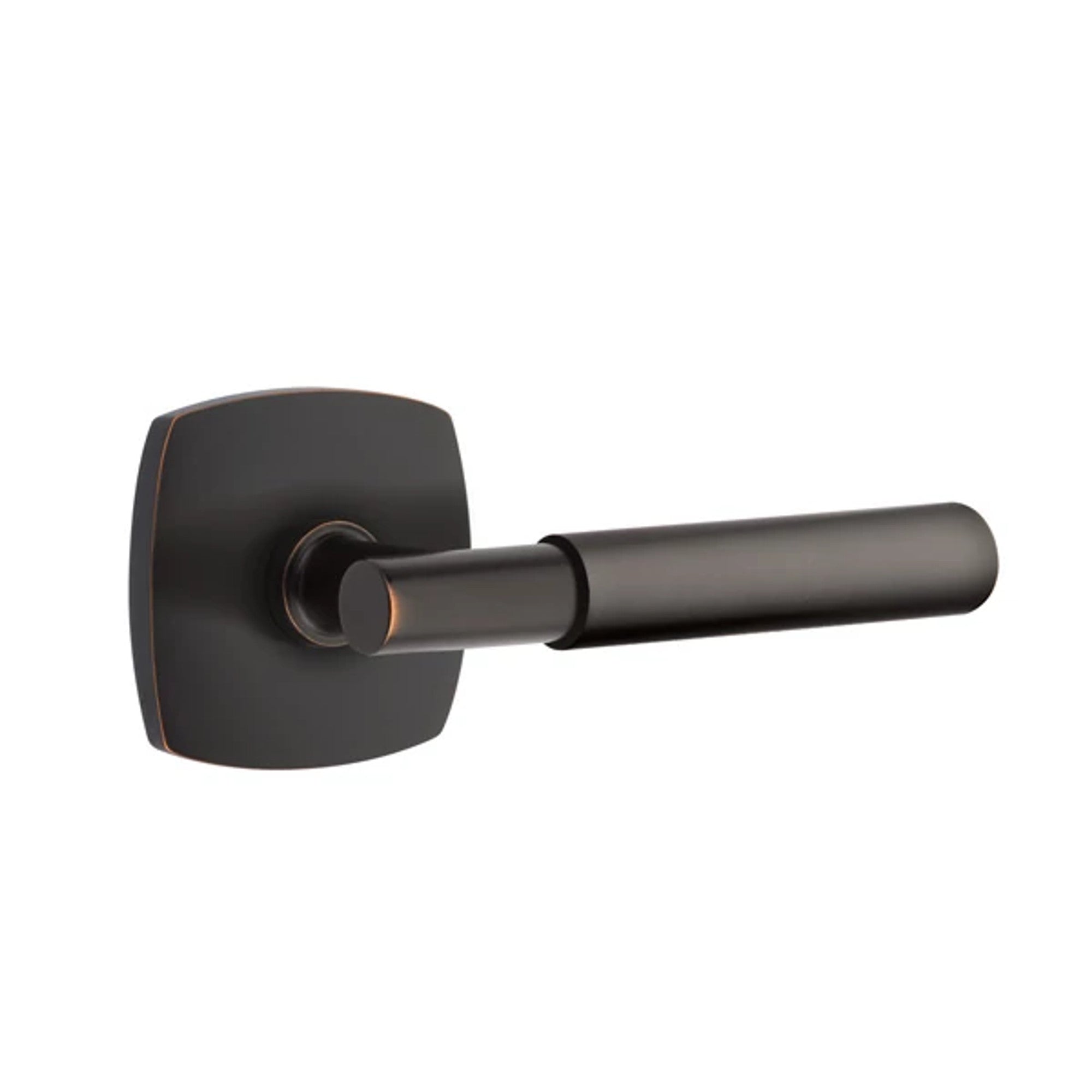 Emtek Myles Lever with Urban Modern Rosette in Oil Rubbed Bronze