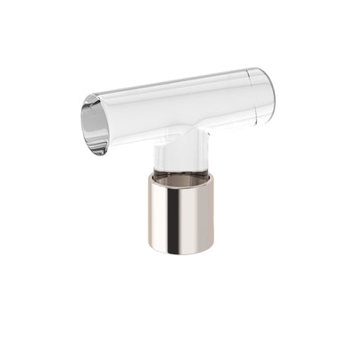 Emtek Modern Glass 2-1/8" T-Knob in Polished Nickel