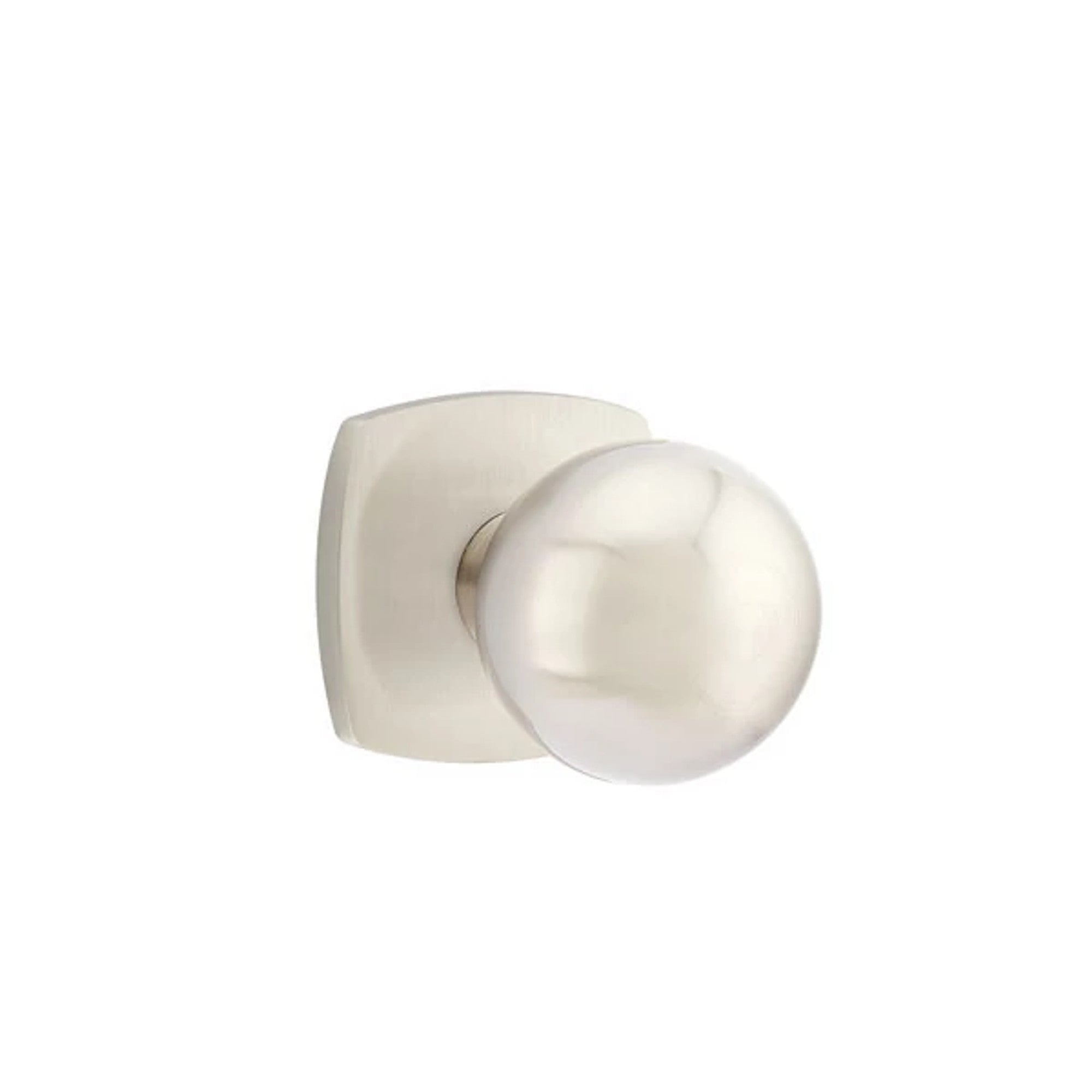 Emtek Orb Knob with Urban Modern Rosette in Satin Nickel