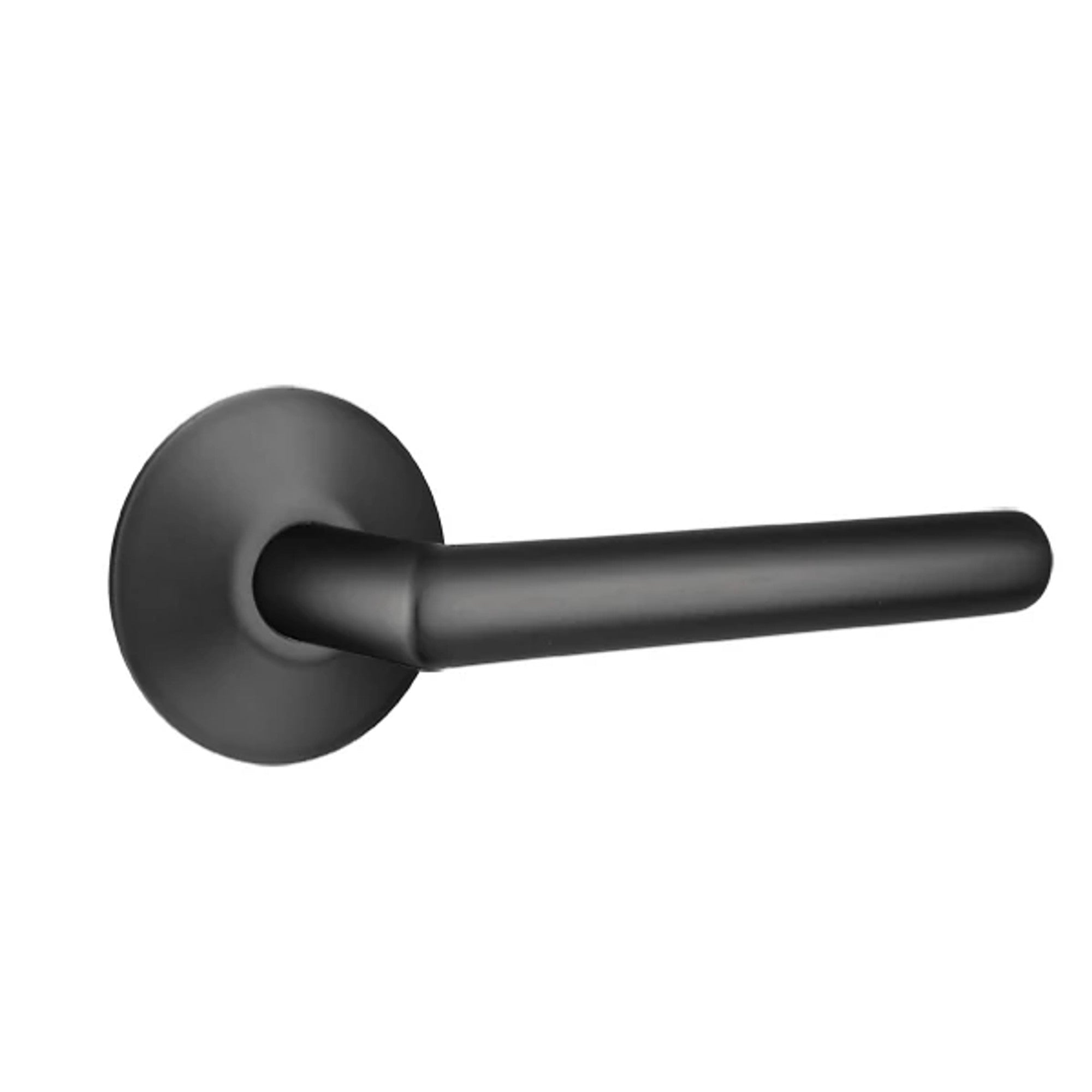 Emtek Stuttgart Lever with Modern Rosette in Flat Black