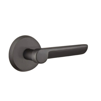 Emtek Aurora Lever with #2 Rosette in Flat Black Bronze