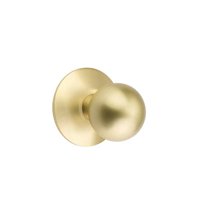Emtek Orb Knob with Modern Rosette in Satin Brass