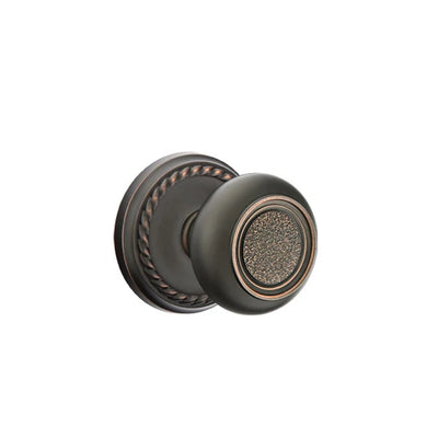 Emtek Belmont Knob with Rope Rosette in Oil Rubbed Bronze