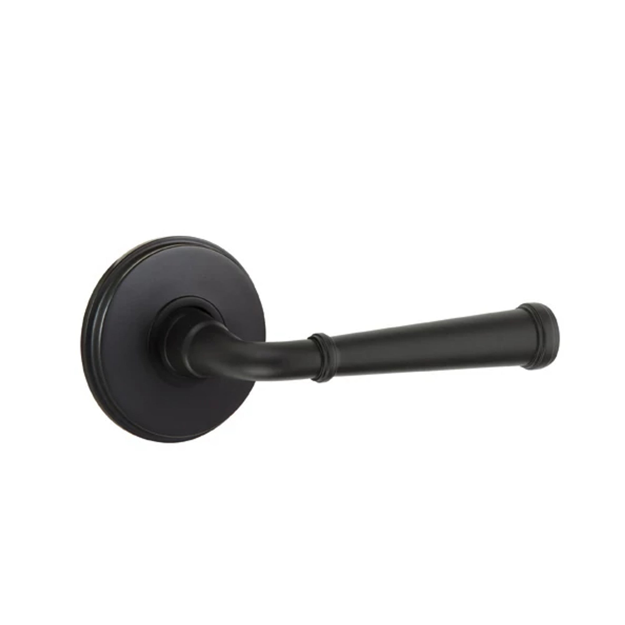 Emtek Merrimack Lever with Watford Rosette in Flat Black