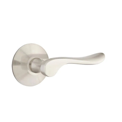 Emtek Luzern Lever with Modern Rosette in Satin Nickel