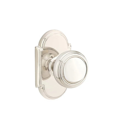 Emtek Norwich Knob with #8 Rosette in Polished Nickel