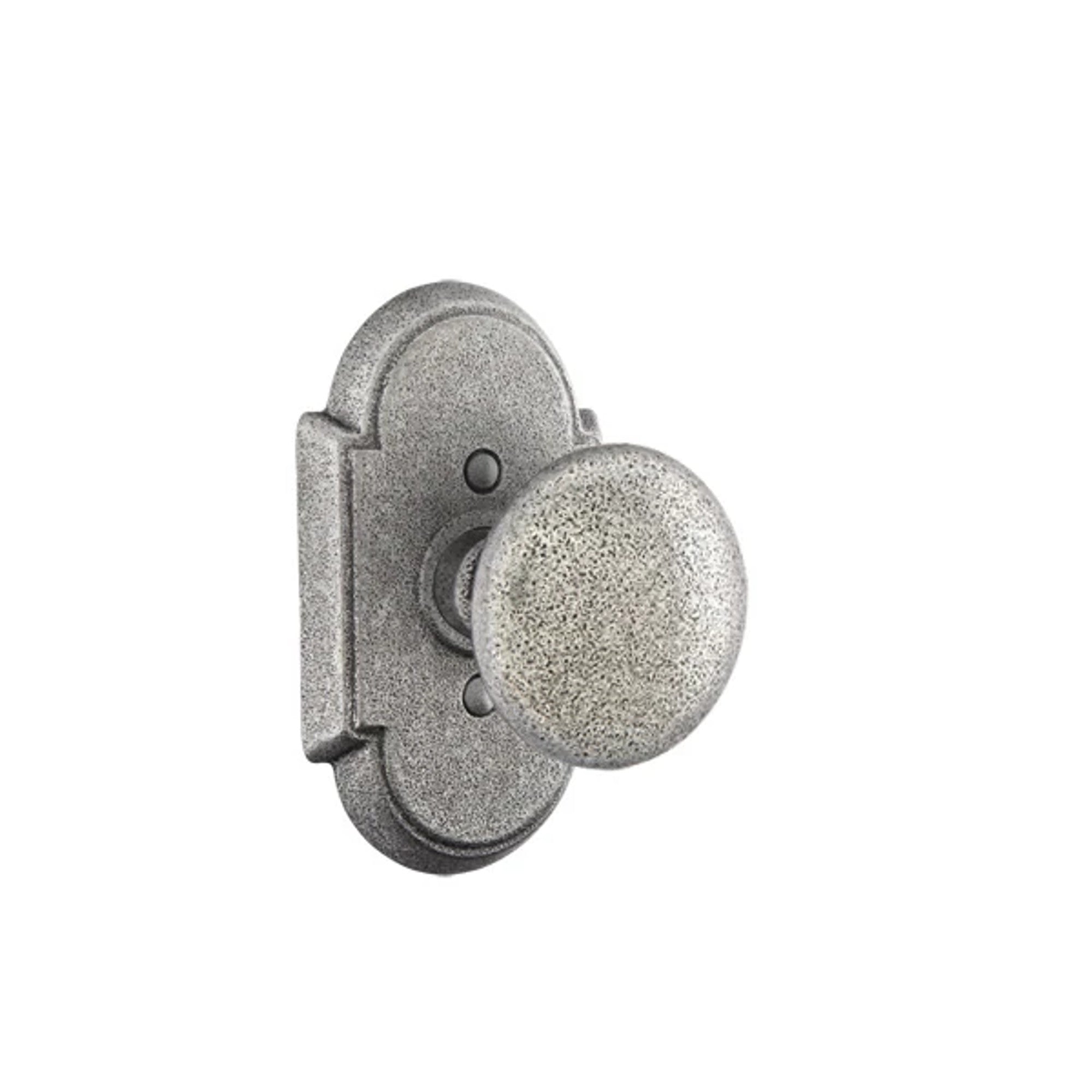 Emtek Jamestown Knob with #1 Rosette in Satin Steel
