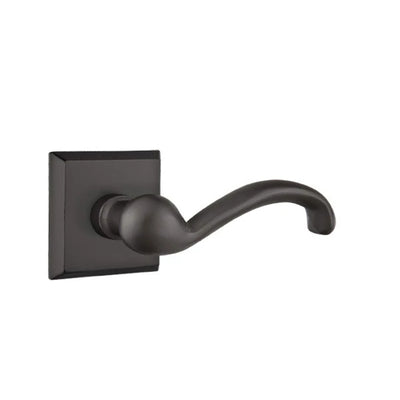 Emtek Teton Lever with #6 Rosette in Flat Black Bronze