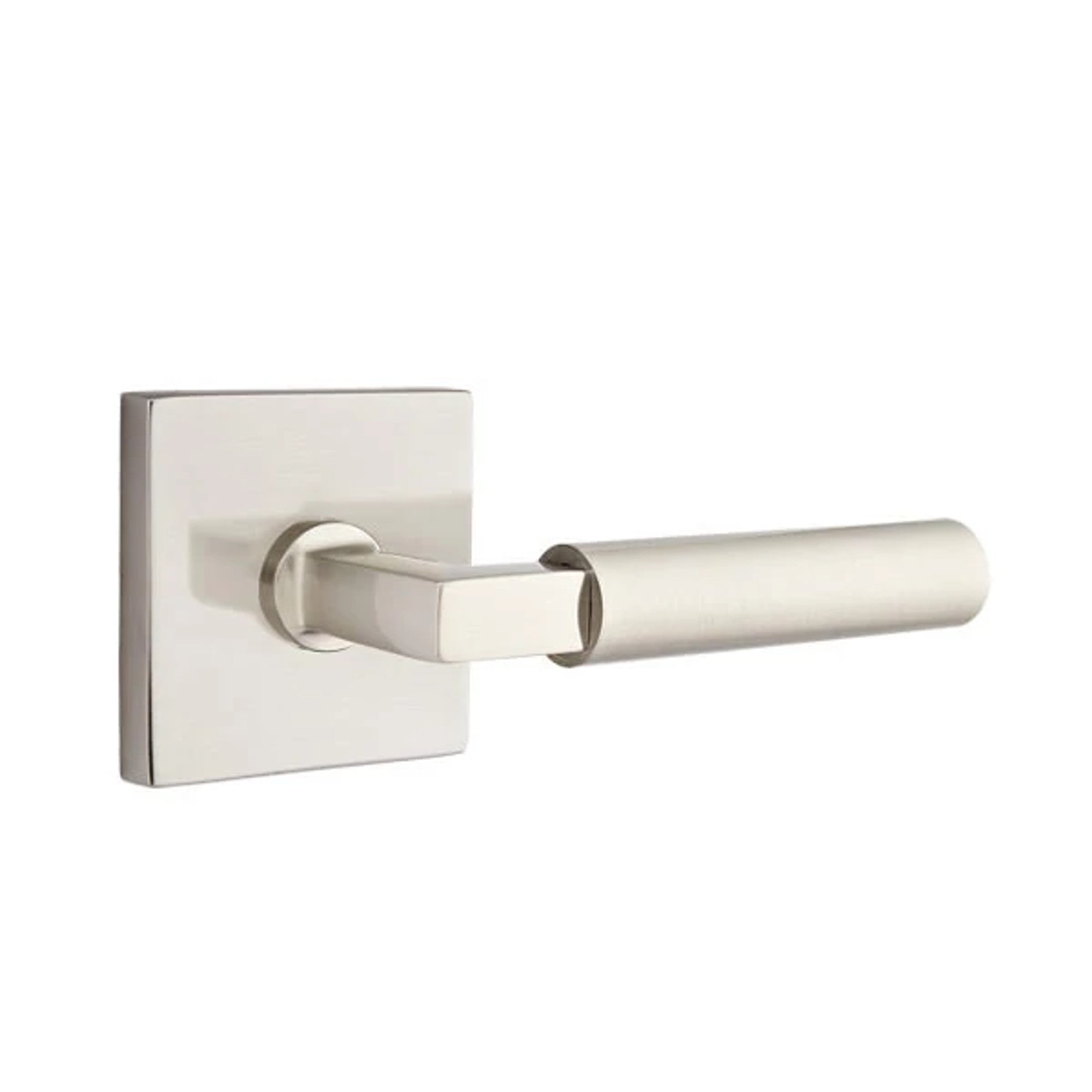 Emtek Hercules Lever with Square Rosette in Satin Nickel