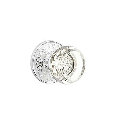 Emtek Georgetown Knob with Lancaster Rosette in Polished Chrome