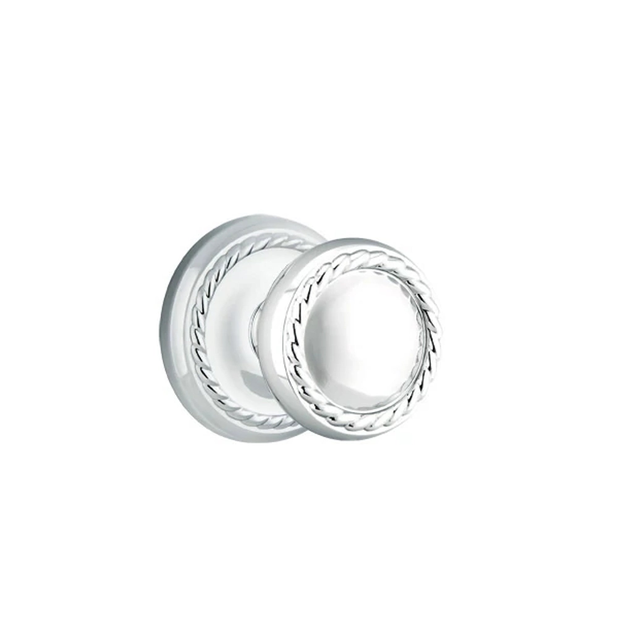 Emtek Rope Knob with Rope Rosette in Polished Chrome