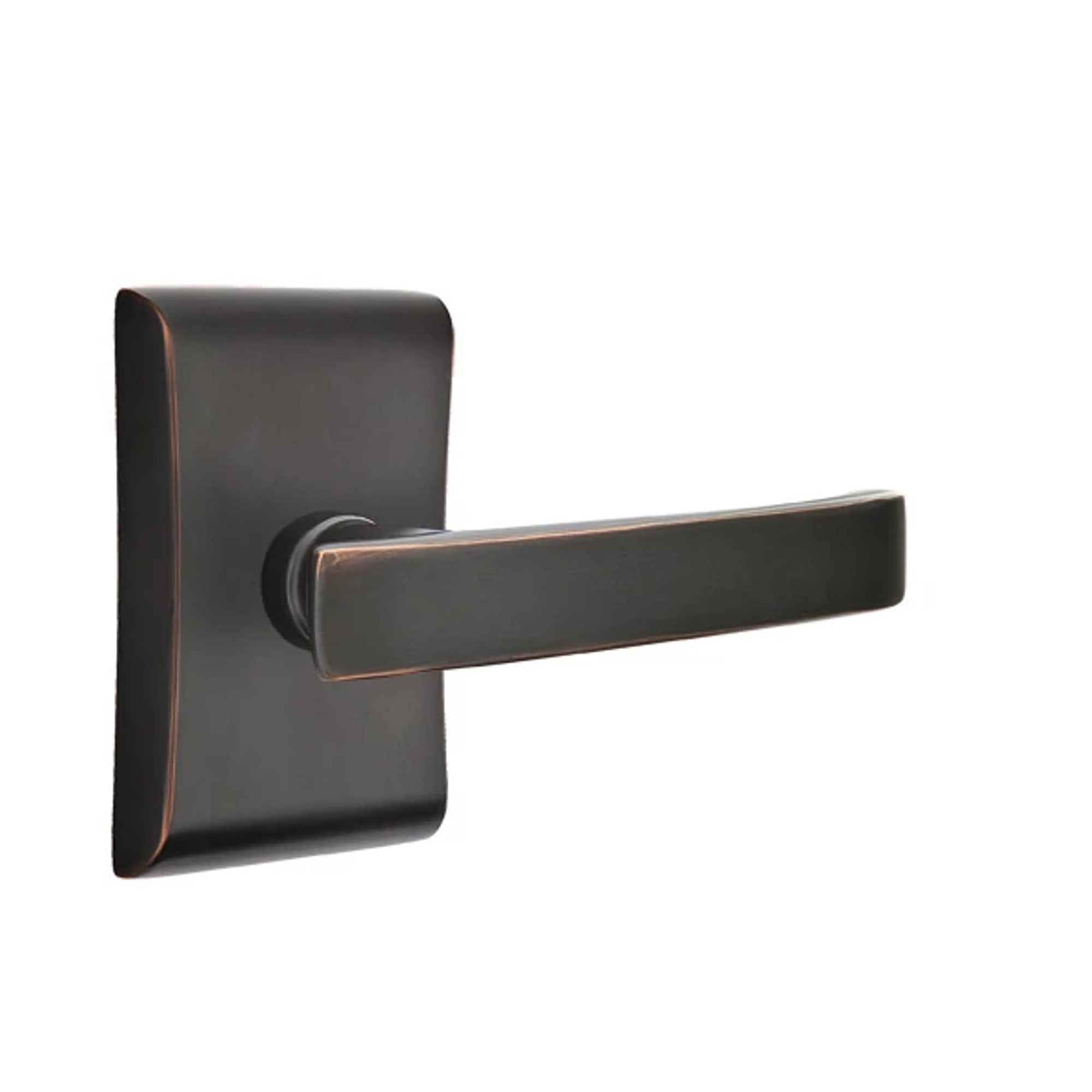 Emtek Geneva Lever with Neos Rosette in Oil Rubbed Bronze